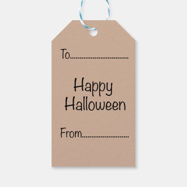 Halloween Silhouettes Haunted House Gift Tag