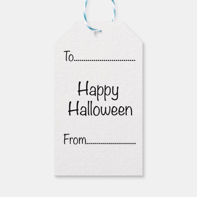 Halloween Silhouettes Spider And Web Gift Tag