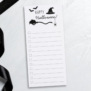 Halloween Silhouettes To-Do List Checklist Magnetic Notepad