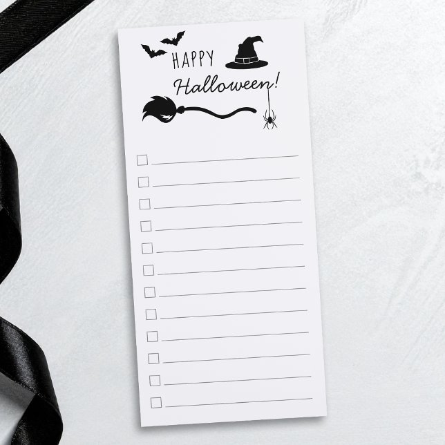 Halloween Silhouettes To-Do List Checklist Magnetic Notepad (Creator Uploaded)