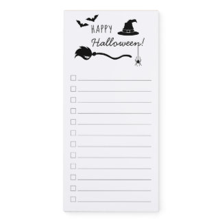 Halloween Silhouettes To-Do List Checklist Magnetic Notepad