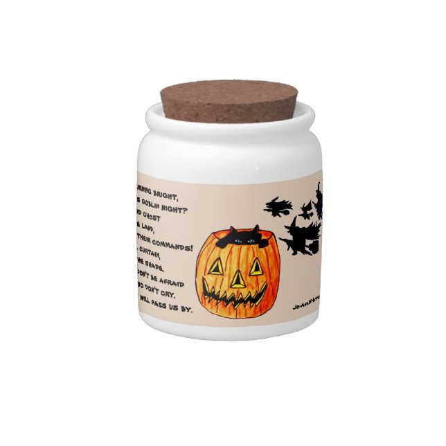 HALLOWEEN SILLY PUMPKIN mug Candy Jar (Right)