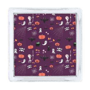 Halloween Silver Finish Lapel Pin
