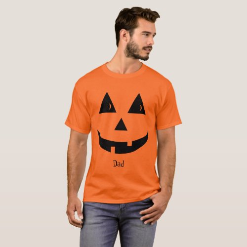 Halloween Simple Orange Jack O Lantern Funny T_Shirt