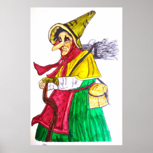 HALLOWEEN SINISTER OLD CRONE  POSTER