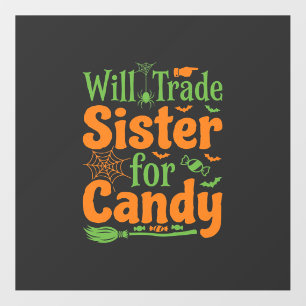 Halloween Sister Candy Trade Design_1 Floor Decals