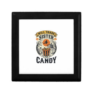 Halloween Sister Will Trade For Candy Vintage_1 Gift Box