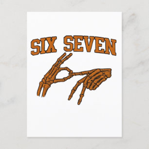 Halloween Six Seven Meme Sign Language 67 Mason Holiday Postcard