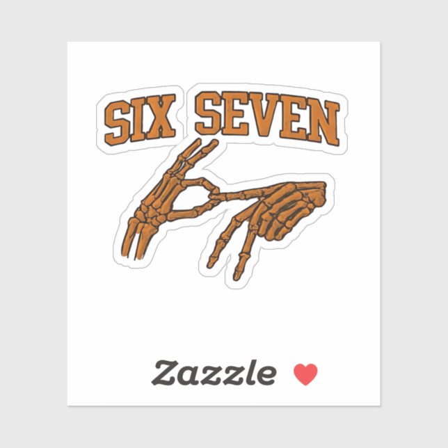 Halloween Six Seven Meme Sign Language 67 Mason  Sticker (Sheet)