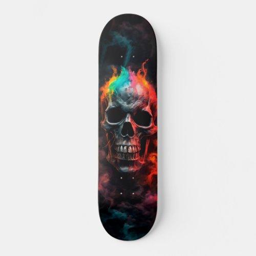 Halloween skateboard skull
