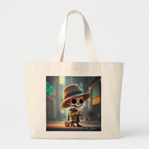 Halloween Skeleton 4 Large Tote Bag