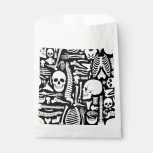 halloween skeleton anatomical bones pattern favor bag