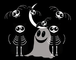 halloween skeleton animals art wall décor zazzle