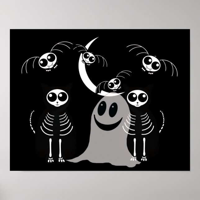 Halloween Skeleton Animals Gang Poster (Front)