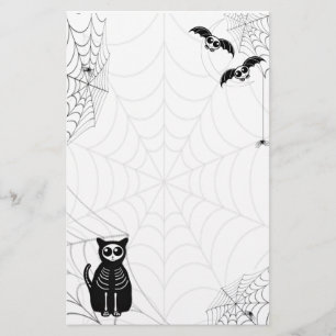 Halloween Skeleton Animals Gang Stationery