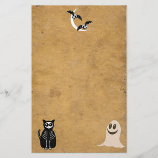 Halloween Skeleton Animals Gang Stationery