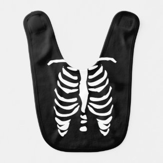 Halloween skeleton baby bib | rib cage costume