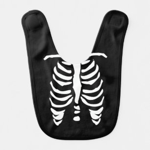 Halloween skeleton baby bib   rib cage costume