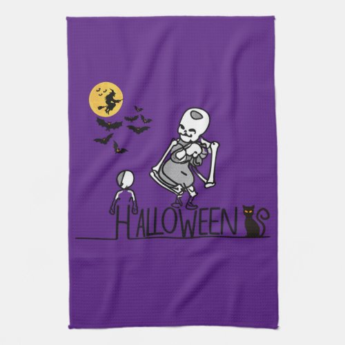 Halloween Skeleton Baby Kitchen Towel