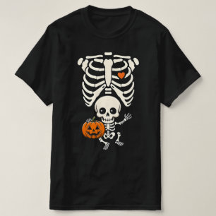 Halloween Skeleton Baby Rib Cage Maternity Pregnan T-Shirt