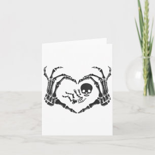 Halloween Skeleton Baby Rib Cage Pregnant Pumpkin Card