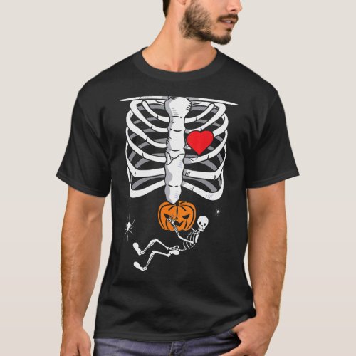 Halloween Skeleton Baby Rib Cage Women Costume Pre T_Shirt