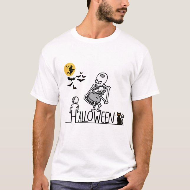 Halloween Skeleton Baby T-Shirt (Front)