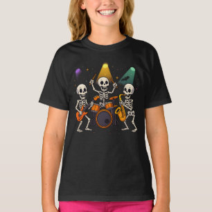 Halloween Skeleton Band Clothes cute male female T-Shirt