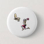 Halloween Skeleton Basketball Player Costume Skull Button
