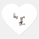 Halloween Skeleton Basketball Player Costume Skull Heart Sticker