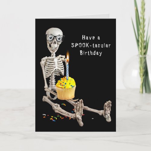 Halloween Skeleton Birthday  Card