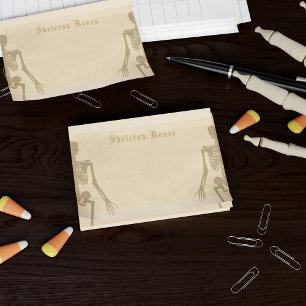 Halloween Skeleton Bones Peach Parchment Custom Post-it Notes