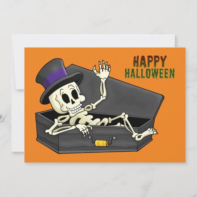Halloween Skeleton Card (Front)
