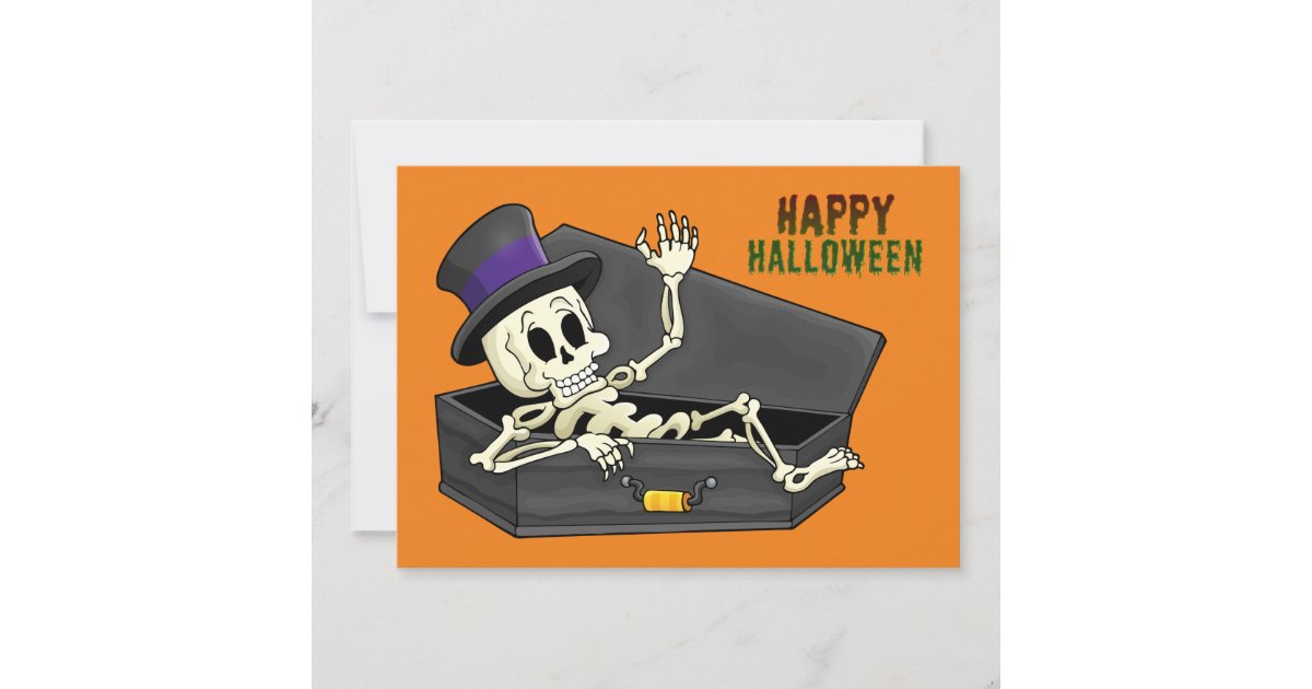 Halloween Skeleton Card Zazzle