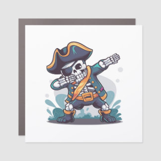 halloween skeleton celebration car magnet