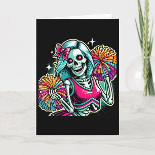 Halloween Skeleton Cheerleading Cheerleader _1 Card