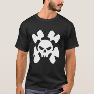 Halloween Skeleton Chunky Crossbones Goth Punk Roc T-Shirt