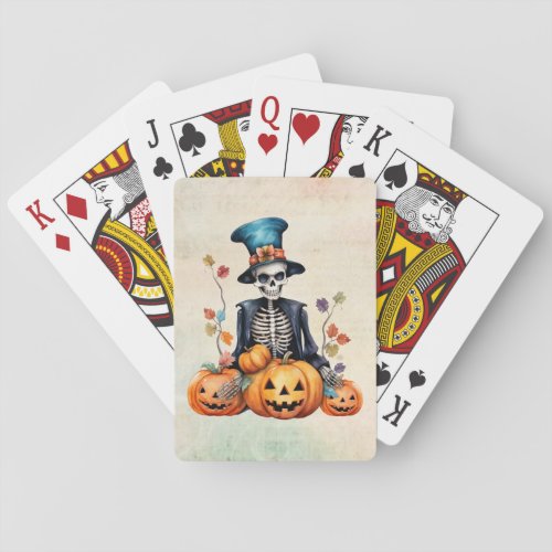 Halloween Skeleton Classic Playing Cards