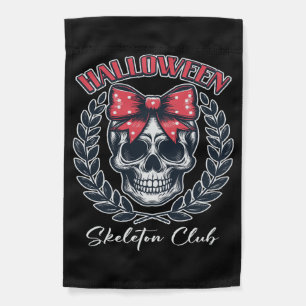 Halloween Skeleton Club Garden Flag