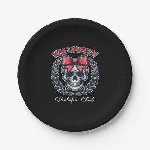 Halloween Skeleton Club Paper Plates