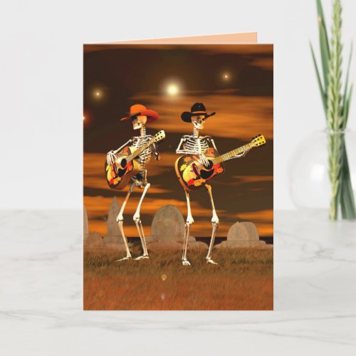 Halloween Skeleton Concert Card