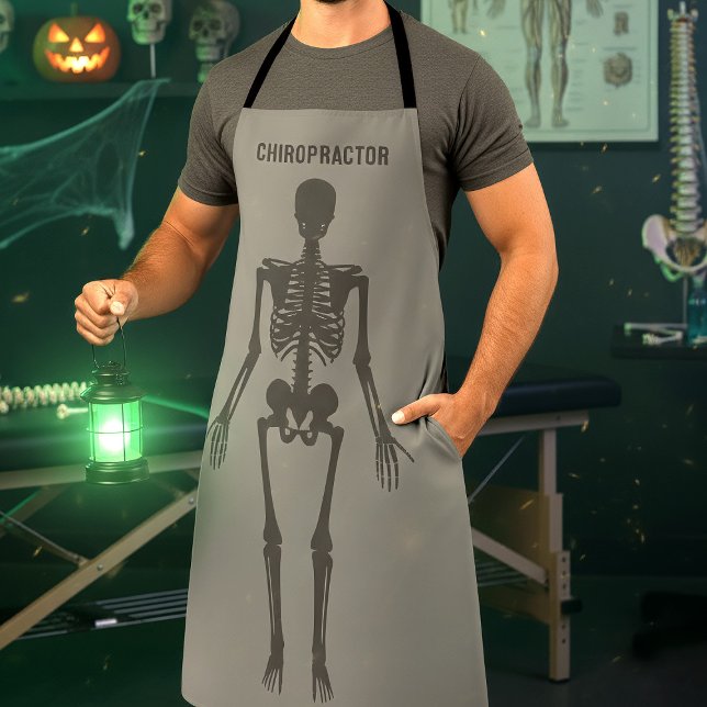 Halloween Skeleton Costume Fun Chiropractor Apron (This could be you at your next Halloween Costume party. Bone Doctor! )