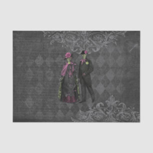Halloween Skeleton Couple Tissue Paper