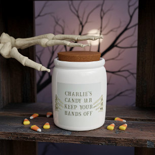 Halloween Skeleton Custom Sign Funny Candy Jar