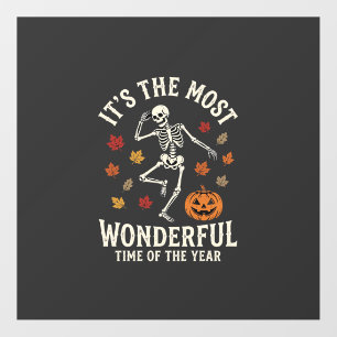 Halloween Skeleton Dance Pumpkin Fall Floor Decals