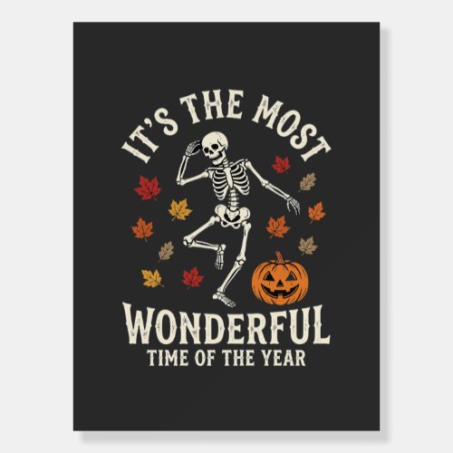 Halloween Skeleton Dance Pumpkin Fall Foam Board