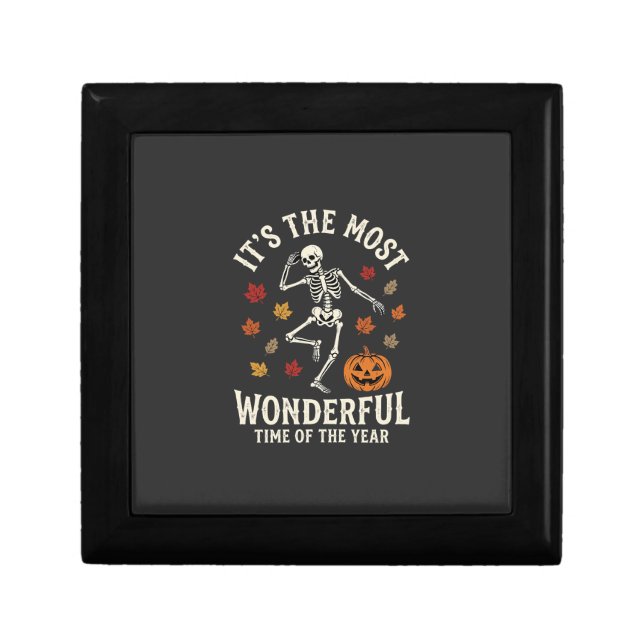 Halloween Skeleton Dance Pumpkin Fall Gift Box (Front)