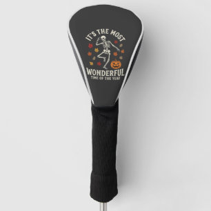 Halloween Skeleton Dance Pumpkin Fall Golf Head Cover