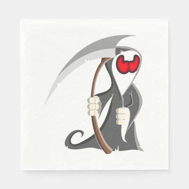 Halloween skeleton Death Napkins (Front)