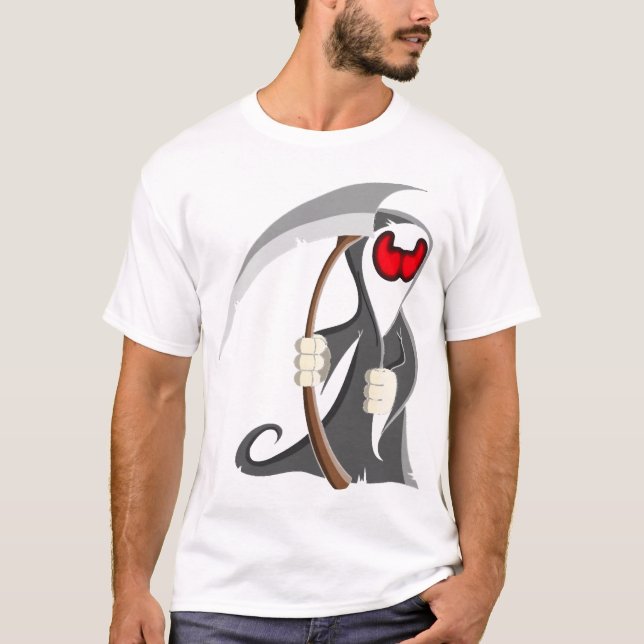 Halloween skeleton Death T-Shirt (Front)